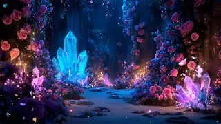 Magical Crystal Rose Garden | Magical Forest Music to Soothe Stress, Heal, and Promote Restful Sleep