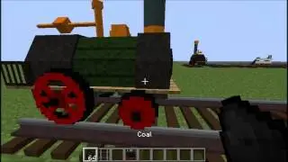 Minecraft: Rails of War Mod Review! 3D Train Tracks and Trains!