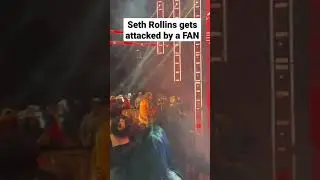 Seth Rollins gets attacked by a Fan on RAW #wwe #wweraw #wrestling