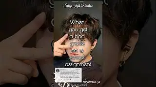 [Stray Kids Reaction] When you get a bad grade on a school assignment 😔✌ [Requested] #skzreaction