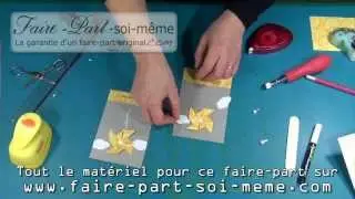 Faire-part invitation communion - Moulin à vent