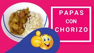 👉Como hacer PAPAS con CHORIZO en salsa verde| 100% deliciosas 🤤