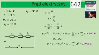 642 W obwodzie przedstawionym na schemacie napięcie zasilające obwód wynosi U = 60 V, a opory są odp