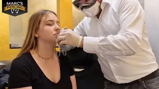 Septum Piercing mit Bet&auml;ubung und offenem Ring 💉 Marc's Piercing TV