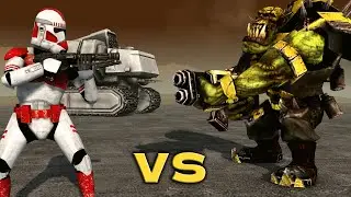 STAR WARS vs WARHAMMER 40K - Clone Troopers vs Orks (4K, Cinematic)