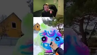 How To Draw Graffiti Snowman! 😳🤯 #shorts