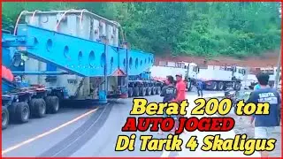 4 Truk Trailer Muatan Trafo 200 Ton Naik Jalan Tanjakan gentong tasikmalaya