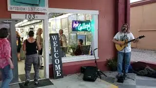 Singing Beatles songs at Butterfield Garage Art Gallery in St. Augustine, Florida - April 1, 2022.