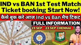 How to book india vs bangladesh 1st test match ticket M.A Chidambaram Stadium Chennai 2024