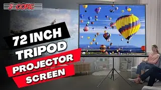 72 Inch AUTO Tripod Projector Screen In 2023 USA | Remote Control Ultra HD - MTR 72 | 5 Core Home