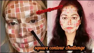 Tiktok viral The square contour challenge | viral square contour challenge | tiktok contour