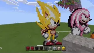 Minecraft pixel art Super sonic tutorial - sonic mania
