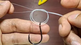 Easy fishing tips, how to tie a hook for big game, #fishingknot #fishinghook #fishinghack