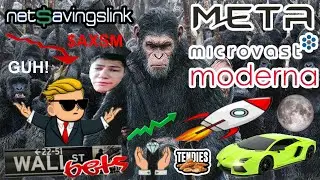 MMAT Metamaterials, MVST Microvast & MRNA Moderna are MOONING! NSAV Net Savings Link DUMPS HARD!