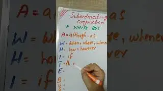 subordinating conjunction trick😎😎|| #learnenglish #youtubeshorts