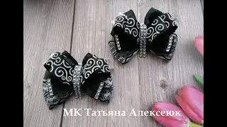 Школьные бантики из атласной ленты  / DIY Hair Bow / Beautiful Ribbon Bow / Kanzashi