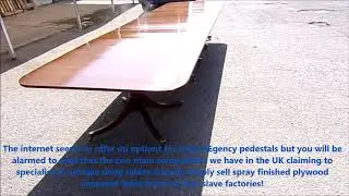 14ft antique regency pedestal dining table