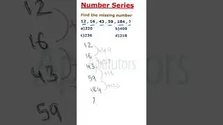 Aptitude Questions for TCS NQT...Number Series Problems in Reasoning