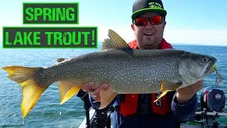 Jigging for Early Season Shallow Water Lake Trout on Cold Lake