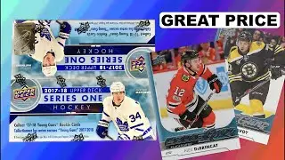 I found the BEST VALUE Hockey Card Product - 17-18 Upper Deck Series 1 Retail Box Break
