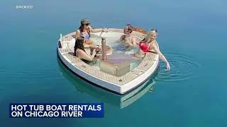 Cruise down the Chicago River in a hot tub boat this winter