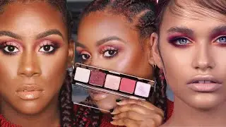 DARK SKIN is POPPIN' with Cranberry Eyeshadow!! It's a CUT CREASE Tutorial!