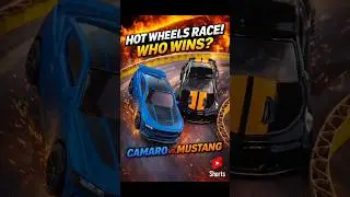 Insane DIY Cardboard Hot Wheels Downhill Racing. Camaro SS vs Mustang Dark horse