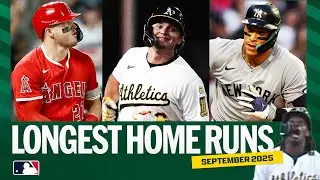 THE LONGEST HOMER OF 2025 was hit in September! (Kurtz, Trout, Judge, Schwarber & MORE MOONSHOTS! 🌕)