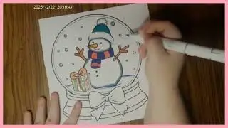 Coloring Snowmen Snowglobe 