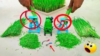 Diy tractor double chaff cutter with powerful diesel engine |