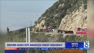 Car plummets 400 feet after possible motorist dispute on Angeles Crest Highway