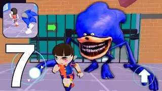 Sonic Tapes Prison Escape Barry - Gameplay Walkthrough Part 7 - Evil Sonic Prison (Android, iOS)