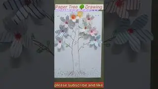 how to make paper tree🌳 with flower🌼 #ytshorts #youtube #papertree #@therealindian2 #craft #origami
