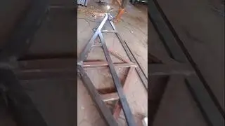 lagi ngetren  kuda kuda besi kanal c  #shorts