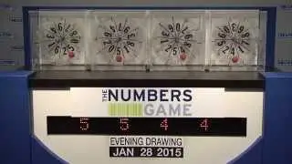 Evening Numbers Game Drawing: Wednesday, January 28, 2015