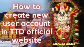 How to create new account in TTD website | New user registration in TTD official website in English