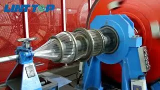 Как жёсткорамная #машина для скручивания #кабелей загружает #катушки? #кабельнаямашина