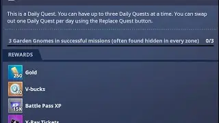 Fortnite Save The World, Destroy 3 Garden Gnomes, Winning 120 V-Bucks!!!