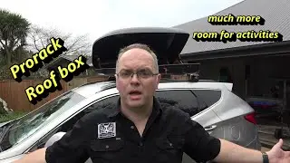 Prorack Roofbox installl on the Hyundai Santa Fe