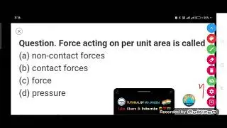Force acting on per unit area is called.