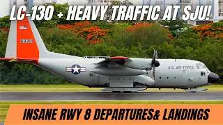 VERY RARE VISITOR! LC-130 Hercules at San Juan Airport | Heavy Jets & Military 4K Spotting