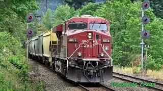 MEGA TRAINS ACTION! Stacks X5, Counterpart Meet, Monster Potash Train, And Railroad Signals!