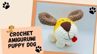 🇺🇸How To Crochet Amigurumi Puppy Dog Step by Step Tutorial/Crochet Plush Dog