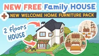 New TOTALLY FREE BIG Family House + Welcome Home Furniture PACK FULL DESIGN Aesthetic TOCA BOCA