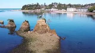 Siletz Bay in Lincoln City Aerial