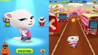 Talking Tom Gold Run New Update Halloween 2024  Candy Side world Talking Angela Gameplay