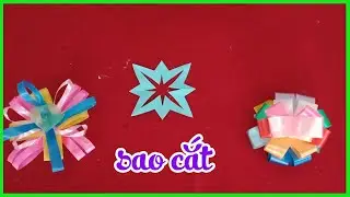 từ những tờ giấy m&agrave;u gấp rồi cắt tạo h&igrave;nh ng&ocirc;i sao tr&ocirc;ng những c&aacute;nh rất đều v&agrave; đẹp - dbestandy