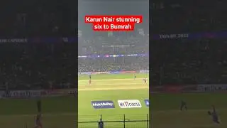 Karun Nair stunning six to Bumrah. #highlights #jaspritbumrah #cricket #t20 #ipl2025 #six