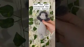 POV: You just crocheted the cutest ferret! #cute #crochet #amigurumi #shorts #smallbusiness