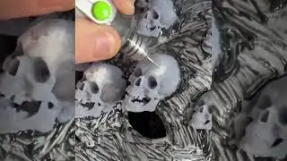 Unlock Secret Craft Techniques: Engraving Skulls on a Chilling Horror Mask 🎭💀